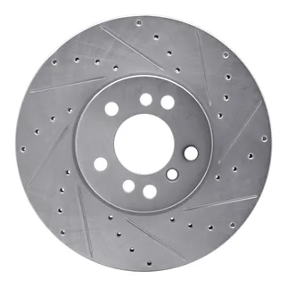 R1 Concepts EDZ-31135R Brake Rotor Drilled and Slotted Silver